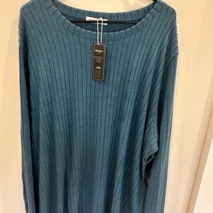 Elegant Teal Crew Neck Sweater